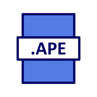 APE dosya biçimi vektör illüstrasyonu