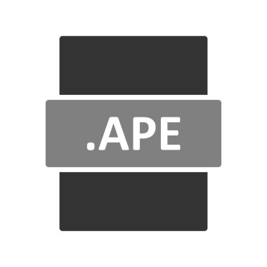 APE dosya biçimi vektör illüstrasyonu