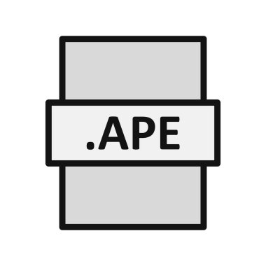 APE dosya biçimi vektör illüstrasyonu