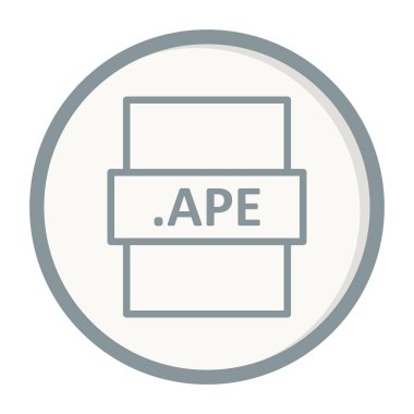 APE dosya biçimi vektör illüstrasyonu
