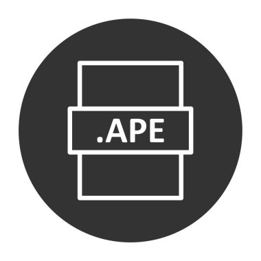 APE dosya biçimi vektör illüstrasyonu