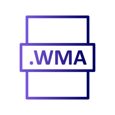 wma dosya biçimi vektör illüstrasyonu