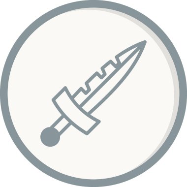 Kılıç. Web simgesi vektör illüstrasyonu