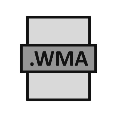 wma dosya biçimi vektör illüstrasyonu
