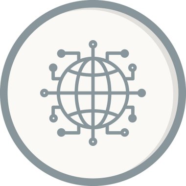 küresel ağ, teknoloji, internet, web simgesi çizimi