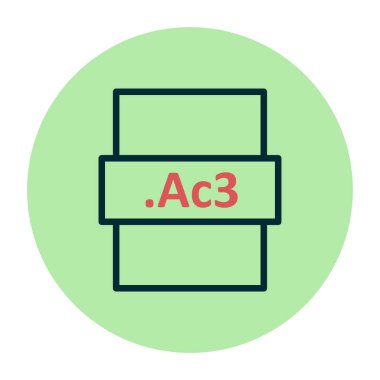 dosya biçimi simgesi, vektör illüstrasyonu