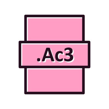 dosya biçimi simgesi, vektör illüstrasyonu