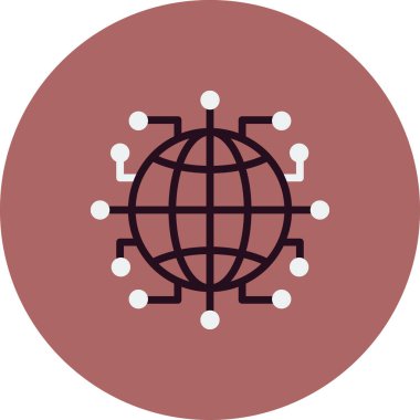 küresel ağ, teknoloji, internet, web simgesi çizimi