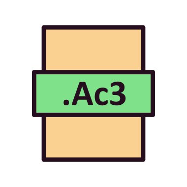 dosya biçimi simgesi, vektör illüstrasyonu