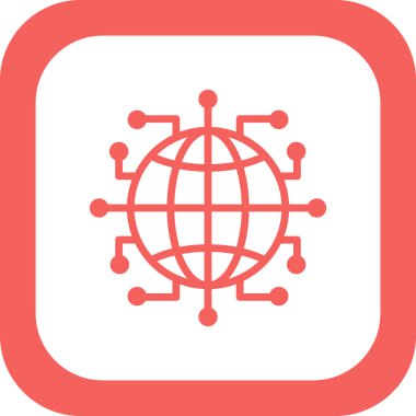 küresel ağ, teknoloji, internet, web simgesi çizimi