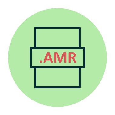 AMR dosya biçimi vektör illüstrasyonu