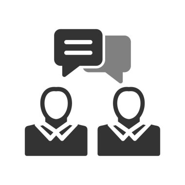 Web ve mobil uygulama tasarımınız için beyaz arkaplanda izole edilmiş konuşma simgesi vektörü, erkek logosu konsepti