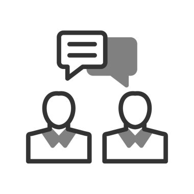 Sohbet simgesi vektörü beyaz arkaplanda izole edildi, konuşma balonu şeffaf işaret