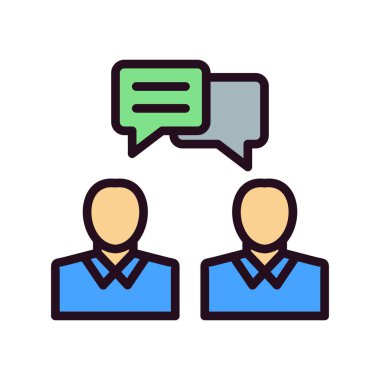 Sohbet simgesi vektör illüstrasyonu