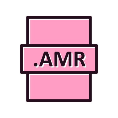 AMR dosya biçimi vektör illüstrasyonu