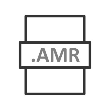 AMR dosya biçimi vektör illüstrasyonu