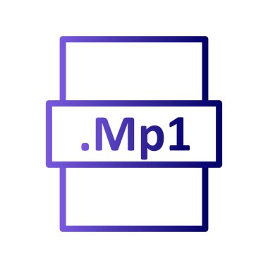 Mp1 dosya biçimi vektör illüstrasyonu