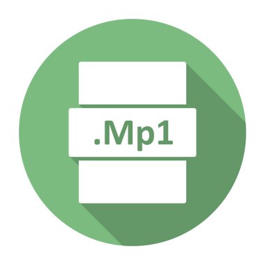 Mp1 dosya biçimi vektör illüstrasyonu