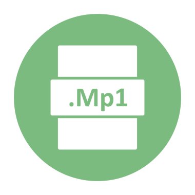 Mp1 dosya biçimi vektör illüstrasyonu
