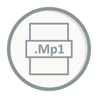 Mp1 dosya biçimi vektör illüstrasyonu