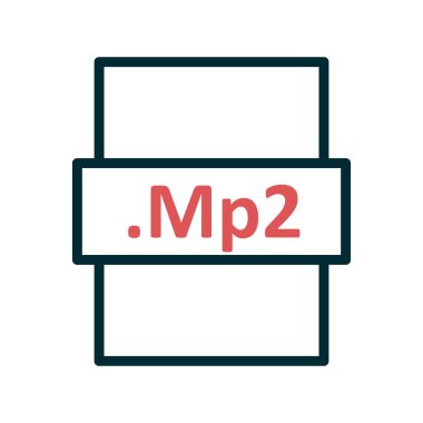 MP2 dosya biçimi vektör illüstrasyonu