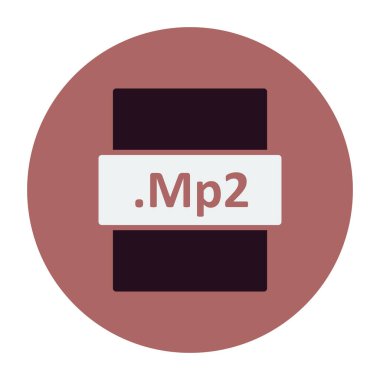 MP2 dosya biçimi vektör illüstrasyonu