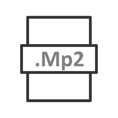MP2 dosya biçimi vektör illüstrasyonu