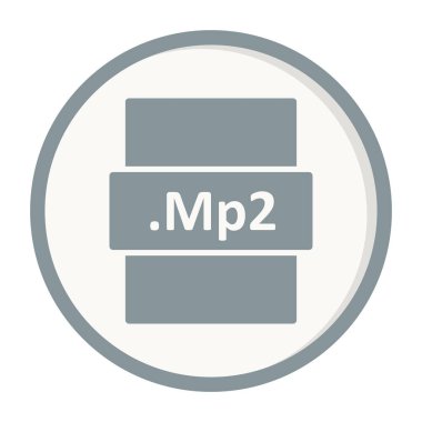 MP2 dosya biçimi vektör illüstrasyonu