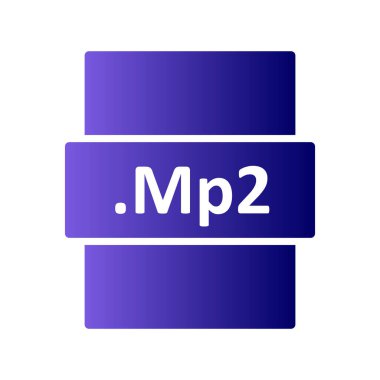 MP2 dosya biçimi vektör illüstrasyonu