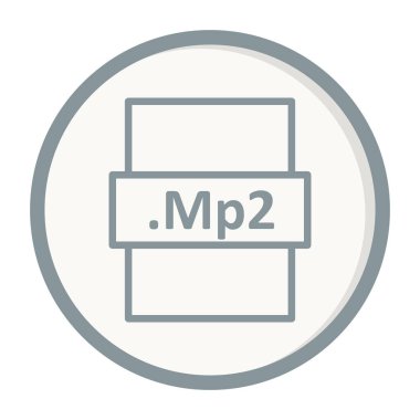 MP2 dosya biçimi vektör illüstrasyonu