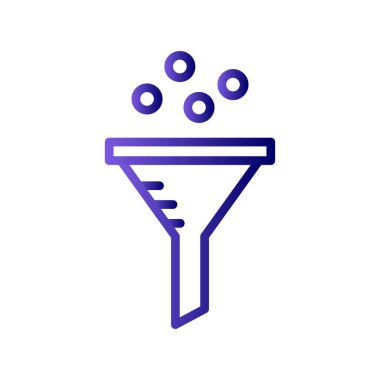 beyaz arkaplanda izole edilmiş huni simgesi vektörü, şeffaf işareti filtrele