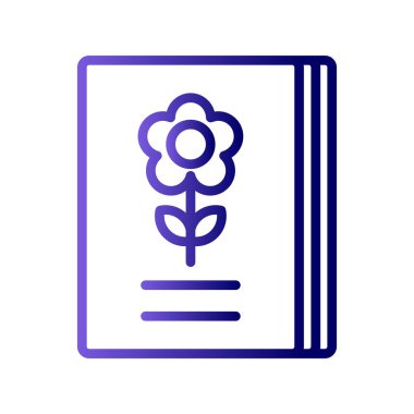 Çiçek simgesinin vektör illüstrasyonu