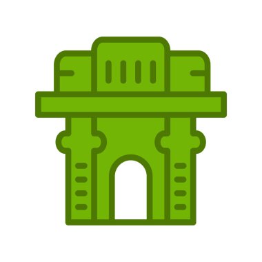 Bir bina simgesinin vektör illüstrasyonu