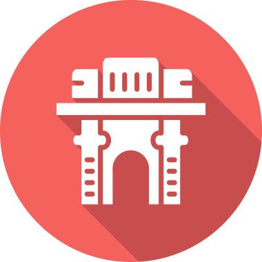 Modern yapı simgesinin vektör illüstrasyonu