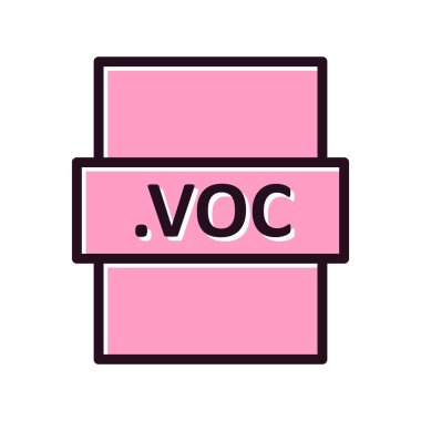 VOC dosya biçimi vektör ilüstrasyonu
