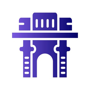 Web ve mobil uygulama tasarımınız için beyaz arkaplanda izole edilmiş ikon vektörü oluşturma, şehir logosu kavramı