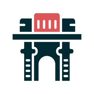 Web ve mobil uygulama tasarımınız için beyaz arkaplanda izole edilmiş ikon vektörü oluşturma, şehir logosu kavramı