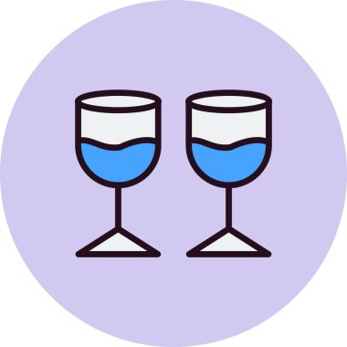 şarap cam vektör simgesi