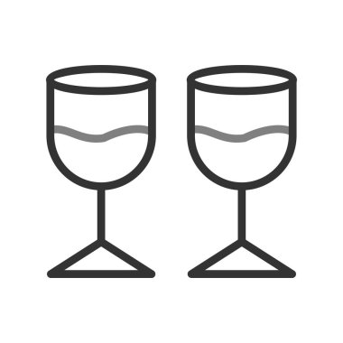 gözlük simgesi, vektör illüstrasyonu