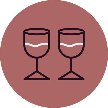 gözlük simgesi, vektör illüstrasyonu