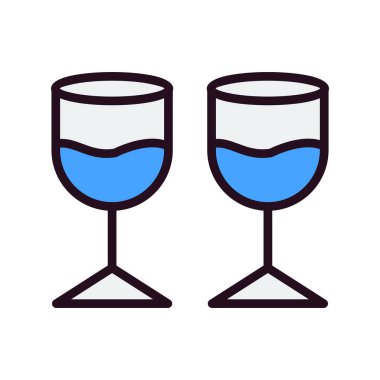 gözlük simgesi, vektör illüstrasyonu