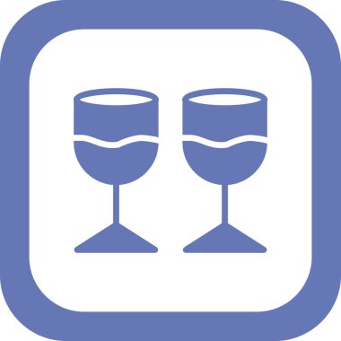 gözlük simgesi, vektör illüstrasyonu