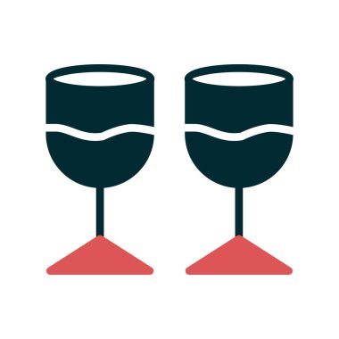 gözlük simgesi, vektör illüstrasyonu