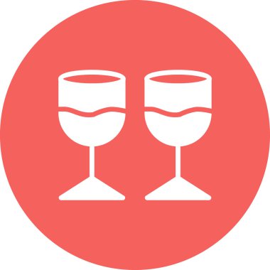 şarap cam ikonu vektör illüstrasyonu