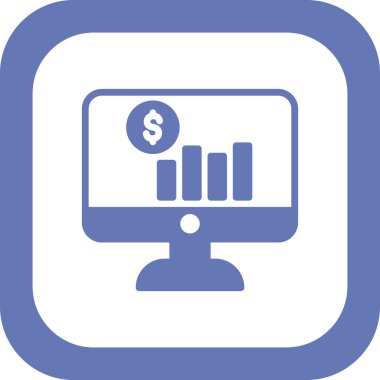 bilgisayar izleme simgesi, vektör illüstrasyonu