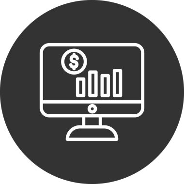 vektör lcd simgesi illüstrasyonu