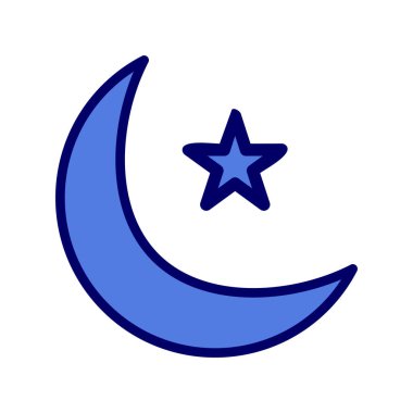 Ay ikonu vektör illüstrasyonu