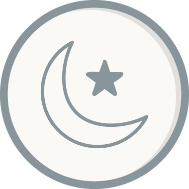 Ay. Web simgesi basit illüstrasyon