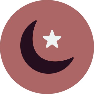 Ay ikonu vektör illüstrasyonu