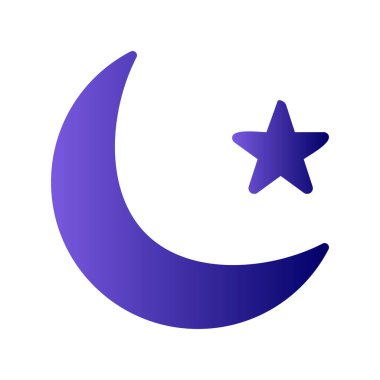 Ay ikonu vektör illüstrasyonu